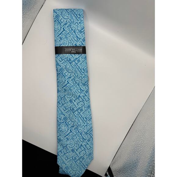 NWT John William Premium Funny Ties For Men Blue SIZE 3.25" x 58" - Picture 4 of 6